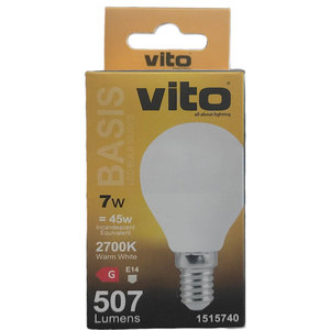Bombilla LED Mini Globo Vitone E14 7W 507Lm 2700K Luz Cálida - Product Image 2