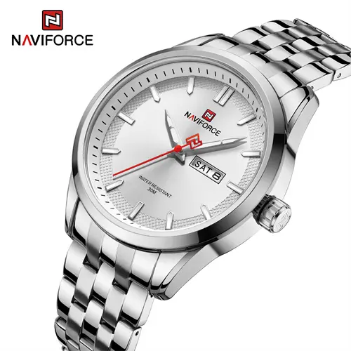 NAVI FORCE 9203 SW Ultra dünne Edelstahl uhr mit großem Zifferblatt Exquisite multifunktion ale Herren-Quarz armbanduhr Business Clock