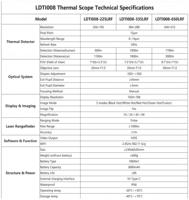 Monoculaire thermique avec télémètre laser 384x288, connexion WiFi via application, batterie 8h, chasse en extérieur, 35mm