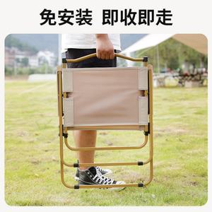 Multifunctional Outdoor Folding <b>Table</b> Chair <b>Portable</b> Metal Egg Roll Picnic <b>Table</b> Kermit Chair for Camping with Easy Storage - Product Image 3