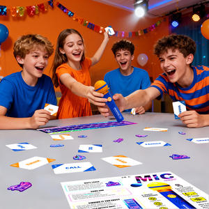 لعبة بطاقات 'مغني سيء' الأكثر مبيعًا، لعبة التقاط الميكروفون الصوتي للحفلات العائلية - Product Image 6