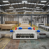 Mesin Pengupas Kayu Tanpa Spindle, Pengupas Veneer Rotary Heavy Duty, Gearbox Terkontrol PLC, Mesin untuk Lini Produksi Kayu Lapis Baru