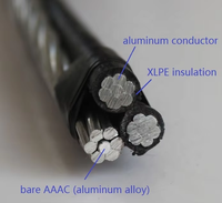 WP Conductor de aluminio Triplex XLPE Cable "Barnacles" # 4AWG (21.2mm2) Lista de precios