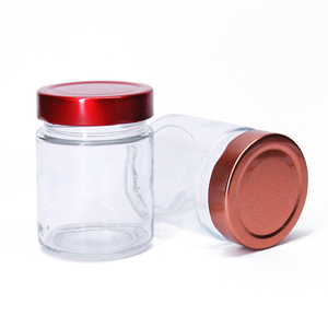 Échantillon Gratuit - Pots de Conservation en Verre à Bouche Profonde de 250 ml, 300 ml, 500 ml avec Couvercle en Fer Blanc Noir pour Cuisine - Product Image 1