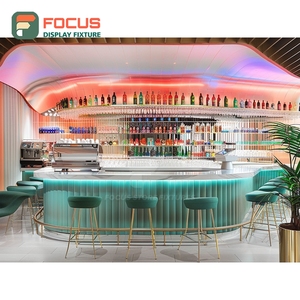 Vitrine à café personnalisée avec façade en verre, étagère à pâtisserie, base en bois, vitrine de présentation pour café - Product Image 1