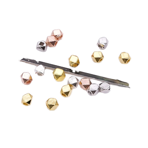 Wholesale 925 Sterling Silver Tangent Plane <b>Spacer</b> Beads Gold Plated Jewelry Components Jewelry Accessories for Making - Product Image 1