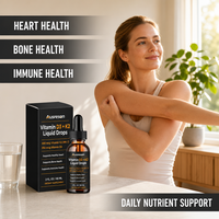 Complément alimentaire en gouttes de vitamine D3 K2 SPL OEM 4-en-1, soutien nutritionnel, 60 ml, gouttes liquides de vitamine D3 K2 pour la santé osseuse