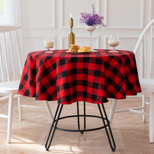 Paño de tabla de la boda Buffalo Check de mesa manteles redondos para comedor - Product Image 5
