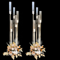 Chandelier en acrylique décor de table accessoires indiens de fête d'anniversaire centres de table et décorations de table bougeoir artisanal
