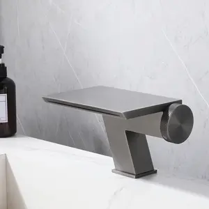 Venta directa de fábrica mejor calidad cascada latón lavabo grifo lavabo pistola gris Guangdong 2023 grifos para Baño