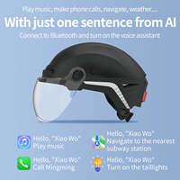 Casque de moto intelligent avec fonctionnalités d'IA, casque intelligent avec Bluetooth, homologué ECE 22.06, interphone Bluetooth Sena pour casque