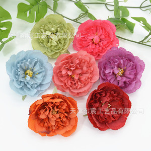 Dongchen Crafts Simulated Peony Flower 9 Cm Silk Base Flower <b>Wedding</b> Home Decor Dance <b>Props</b> - Product Image 3