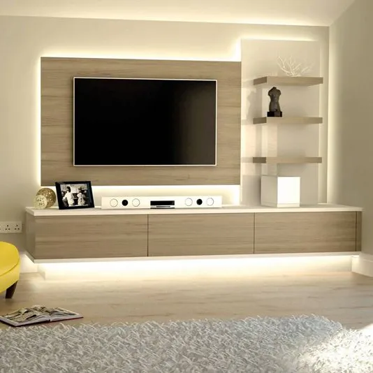 2021 Neues Design Luxus Modern Home Entertain ment Wand einheit Meuble TV-Ständer TV-Schrank