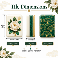Jeu de tuiles de Mahjong américain avec motifs floraux en jade, idéal pour les soirées de jeu en famille, cadeau, vente au détail et personnalisation de marque
