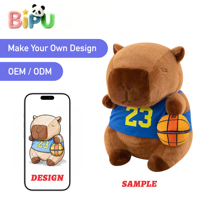 Peluche Panda Mignonne OEM de l'Usine BIPU, Portant un Pull Rouge, Animal en Peluche Doux avec Logo Personnalisé pour Promotion et Souvenir