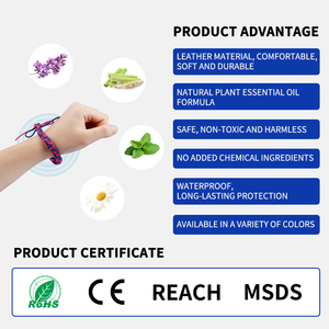 Machhali-Pulsera de cuero para adultos y niños, repelente de Mosquitos de estado sólido, talla única - Product Image 2