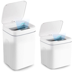 Thùng Rác Trắng Cảm Biến Tự Động 6L 12L, Thùng Rác Mỏng Cho Nhà Bếp, Văn Phòng, Phòng Khách, Phòng Tắm - Product Image 1