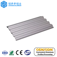 Paneles de pared de cortina de Metal de revestimiento corrugado de perfil de aluminio de tablero de onda convexo negro para decoración de edificios