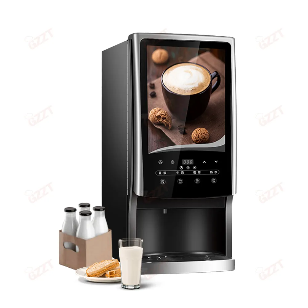 Automatic instant coffee machine milk tea hot drink machine self-service beverage machine With Three types of water supply