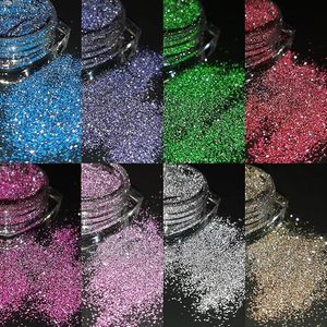 ชุดผงกลิตเตอร์สะท้อนแสง 8 สี ประกายเพชร กลิตเตอร์เล็บสีเงิน ชมพู ม่วง เขียว ผงกลิตเตอร์ตกแต่งเล็บแบบฝุ่น - Product Image 4
