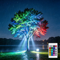 Projecteur LED IP66 AC 200W à changement de couleur pour l'éclairage extérieur des arbres et des jardins, super lumineux RGB