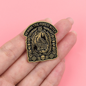 Épinglette émaillée BEWARE THE FOREST WITCH, broche vintage, épingles <span class=keywords><strong>de</strong></span> revers, badge pour sac à dos, accessoires vestimentaires, bijoux <span class=keywords><strong>de</strong></span> mode, cadeaux - Product Image 3