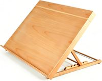 (A2) Planche à dessin en bois, chevalet de table réglable pour la peinture et le dessin - Planche à dessin avec 6 angles, support pour crayons