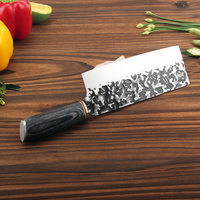 Couteau de chef japonais professionnel forgé à la main en acier à haute teneur en carbone, couteau de cuisine personnalisé pour trancher, coupe-viande aiguisé, hachoir de 7 pouces