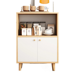 Mobiletto da Cucina Minimalista in Legno Massello con 3 Cassetti, Finitura Liscia, per Stoccaggio Interno Domestico - Product Image 5