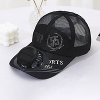 Chapeaux de camionneur solaire USB à double puissance Ventilateur rechargeable Casquette en maille d'été pour adulte pour le refroidissement de la protection solaire en plein air