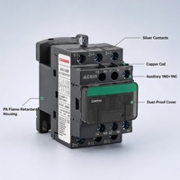 Kontaktor AC Magnetik LC1D09M7 Kontaktor Listrik Tahan Lama untuk Kontrol Sirkuit 25A 220V Kontaktor