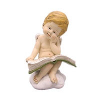 Z12142A Leuke Ontwerp Romantische Miniatuur Resin Engel Met Vleugels Polyresin Guardian Angel Beeldje