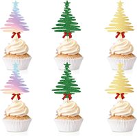 Décorations de Noël pour cupcakes et gâteaux, pics décoratifs pour cupcakes, décorations de gâteaux, fournitures pour fêtes de Noël