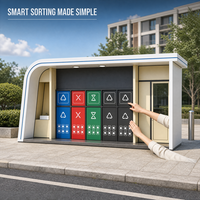 Station de tri des déchets à fonctionnement silencieux et intelligent avec compactage à faible bruit pour les zones résidentielles et la collecte nocturne.