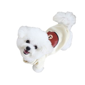 <b>Cute</b> Animal Cartoon <b>Bear</b> Crew Neck Sweatshirt For Pets Autumn Winter Dog Cat Clothes Polyester Hoodie Black Orange Off White - Product Image 5