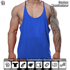 Canotte da allenamento per Bodybuilding da uomo personalizzate camicia leggera da allenamento in cotone senza maniche gilet solido abbigliamento da palestra - Product Image 2