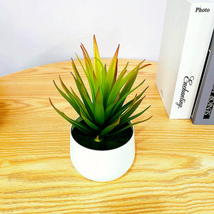 Planta Suculenta Artificial en Maceta, Decoración Interior de PVC Suave, Adorno de 7 Capas Estilo Bonsái Gladiolus - Product Image 3