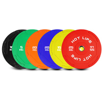 Plaque de poids en caoutchouc pour la gymnastique, accessoire de haltère, couleur de poids, vente en gros, tendance, nouveauté