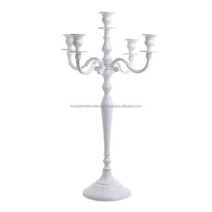 โต๊ะวางเทียนสีเงินทรงสูงสำหรับงานแต่งงาน - Product Image 2