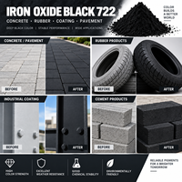 Pigment noir d'oxyde de fer en poudre 330 722 Fe3O4, couleur inorganique pour ciment, béton, revêtement, plastique - Prix usine
