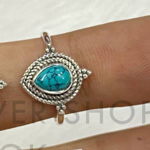 Bague de pierres précieuses Bijouterie en argent sterling fin Bijouterie en argent 925 Vente en gros - Product Image 2