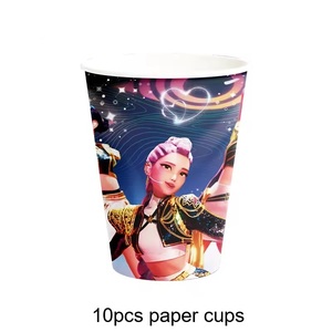 Nouveauté KPop Demon Hunters Décoration de fête d'anniversaire Gobelets Serviettes Nappe Assiette Baby Shower Fournitures de fête Articles de fête - Product Image 5
