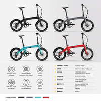 Vélo électrique pliable en fibre de carbone à 9 vitesses, batterie amovible 36V 250W, vélo électrique intelligent pour les trajets en ville