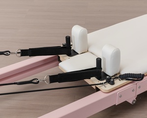 LUMINE Reformer de Pilates Commercial en Aluminium Rose Durable, Pliable, Portable et Réglable pour <span class=keywords><strong>Studio</strong></span> et Usage Domestique, avec Fonctionnalités de Bien-être Corporel - Product Image 4