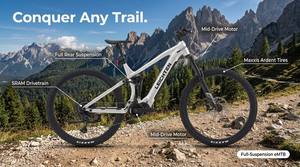 Vélo de montagne électrique professionnel OEM/ODM en gros avec moteur central, suspension intégrale, cadre 27,5 pouces, batterie lithium 720Wh TDB10Z - Product Image 3