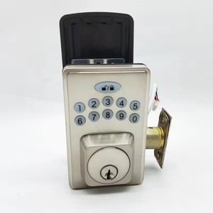 Serrure de <span class=keywords><strong>porte</strong></span> à clavier numérique, serrure intelligente à double déverrouillage par mot de passe et <span class=keywords><strong>clé</strong></span> d'urgence, serrure sans <span class=keywords><strong>clé</strong></span> pour portes intérieures en bois - Product Image 3