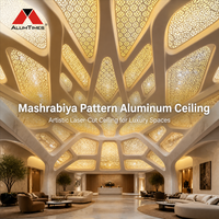 Panneaux de plafond décoratifs en aluminium artistique Alumtimes, plafond suspendu en métal pour restaurant, villa
