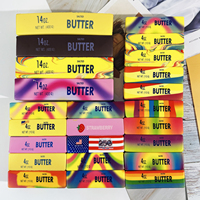 Jouet anti-stress super doux en PU imprimé intégral, en forme de bâton de beurre, à remontée lente, pour enfants, idéal pour les fêtes et les cadeaux de fin d'année