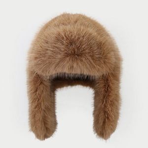 New Winter <b>Lei</b> Feng Ski Hat Plush Warm Ear Cap Soft Waxy Mink Wool Thickened Travel Digital Printing Custom Color Logo Unisex - Product Image 2