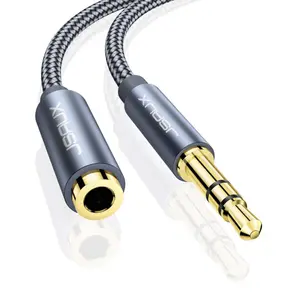 JSAUX-Cable de extensión de auriculares, 3,5mm, macho a hembra, Cable de extensión de Audio estéreo